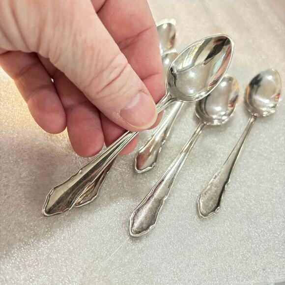 Sheffield England Silver Demitasse Spoons (6) hallmark Postons Lonsdaleplate - Picture 7 of 8